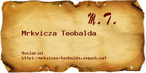 Mrkvicza Teobalda névjegykártya